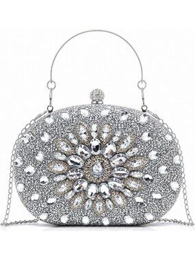 Sparkly Rhinestone Clutch Purse for Women | Elegant Crystal Formal Handbag